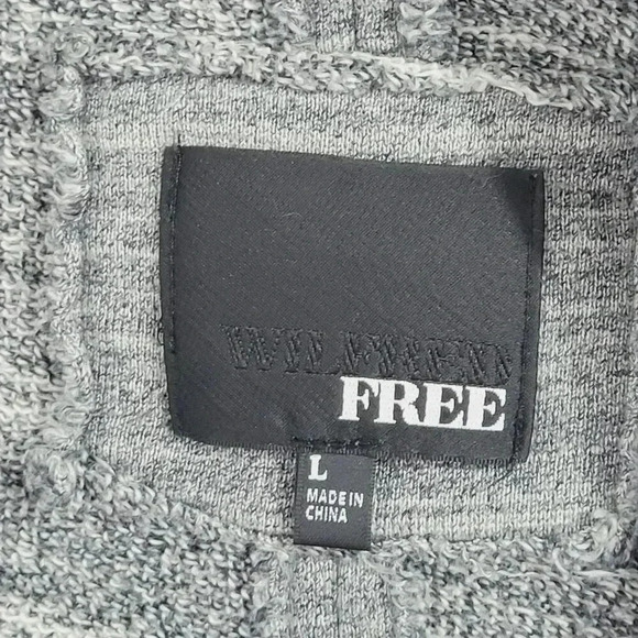 Wilfred Free Aritzia Gray Hooded Zip-Up Sweatshirt L Cotton & Modal Blend 4PT - Picture 4 of 7